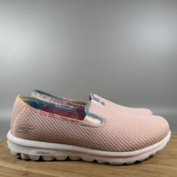 SKECHERS Shoes - S Skechers Go Walk Shoes Women's‎ 8 Pink Slip On Comfort Walking Sneakers